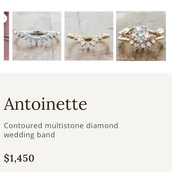 Antoinette Contoured Diamond Band - Picture 2 of 4